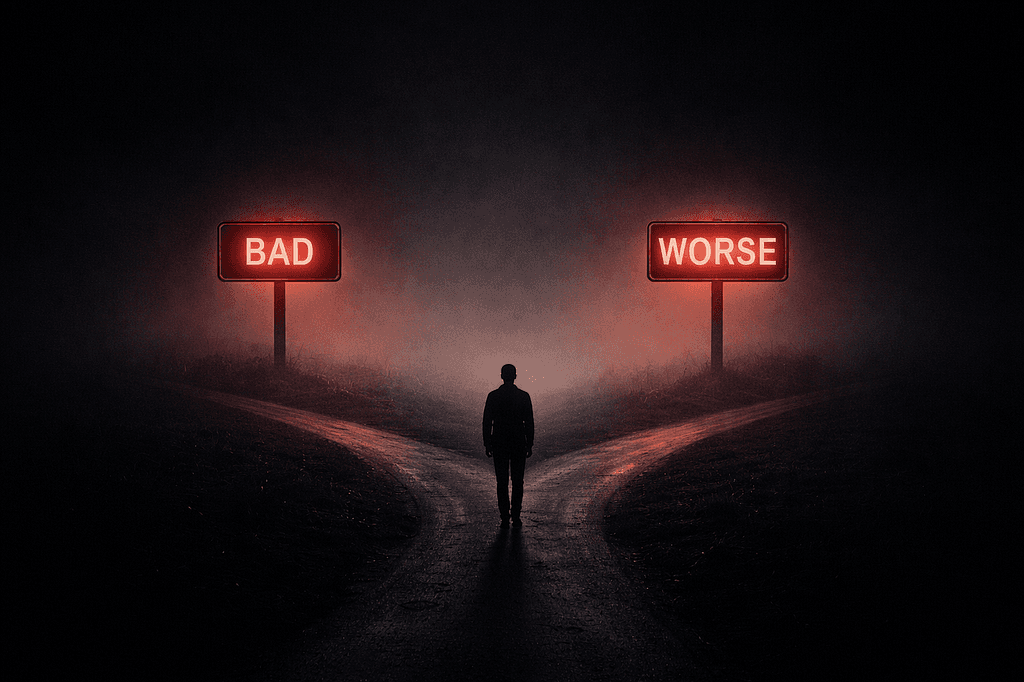 Cover image for The Trap of the Lesser Evil
